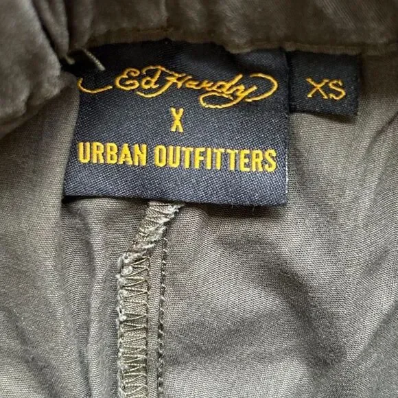 Ed Hardy x Urban Outfitters Khaki Koi Leaper Cargo Pants, XS - Picture 4 of 9